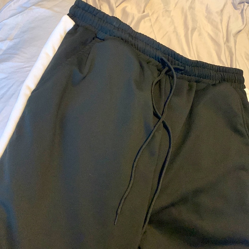 Black Sweatpants with White stripe